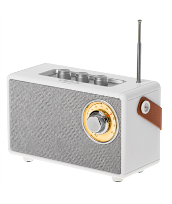 Speaker with radio, CR 1902 W, 5 W, Bluetooth, White, Wireless connection