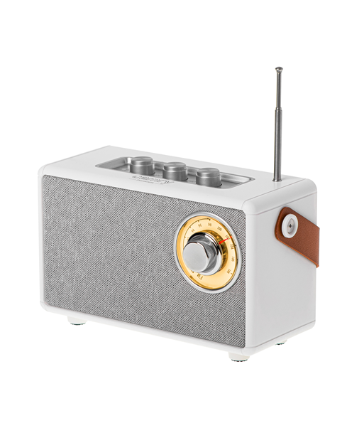 Kõlar with radio, CR 1902 W, 5 W, Bluetooth, White, Wireless connection
