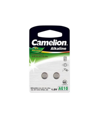 Camelion AG10/LR54/LR1130/389 Alkaline Button Cell - 2pcs
