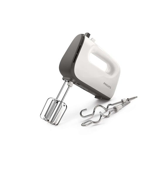Philips, Mixer, HR3740/00, Hand Mixer, 450 W, Number of speeds 5, Turbo mode, White/Grey