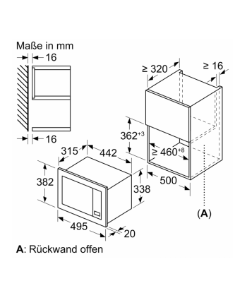 Bosch BFL523MB3 Sisseehitatud Mikrolaineahi - Must