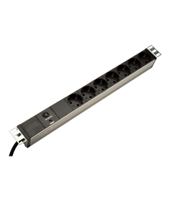 Aluminum outlet strip with overload protection | DN-95403 | Sockets quantity 7
