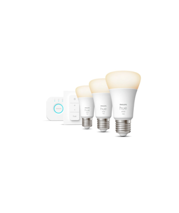 Philips Hue W Starter Kit 9,5W A60 E27 3pcs, Bridge, Switch