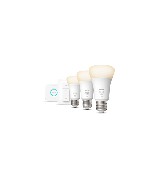 Philips Hue W Starter Kit 9,5W A60 E27 3pcs, Bridge, Switch