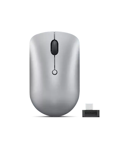 Lenovo, Wireless Compact Mouse, 540, Red optical sensor, Wireless, 2.4G Wireless via USB-C receiver, Cloud Grey, 1 year(s)