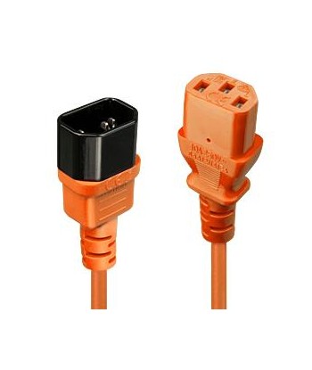 Lindy 2m IEC C13 to C14 Power Extension Cable - Orange