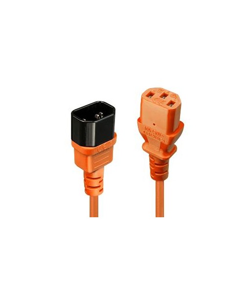Lindy 2m IEC C13 to C14 Power Extension Cable - Orange Lindy 2m IEC C13 to C14 Power Extension Cable - Orange