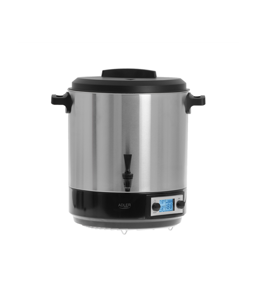 Adler AD 4496 Electric Pot/Cooker - 28L Stainless Steel/Black with Lid
