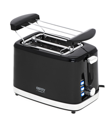 Camry CR 3218 Toaster - Stylish 2-Slice Black Toaster (750W)