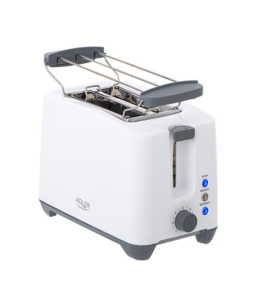 Adler AD 3216 Röster - 2 viilu, 750W, Valge