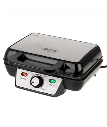Camry CR 3046 Waffle Maker - Belgium Style, 1600W, 2 Waffles, Black/Stainless Steel