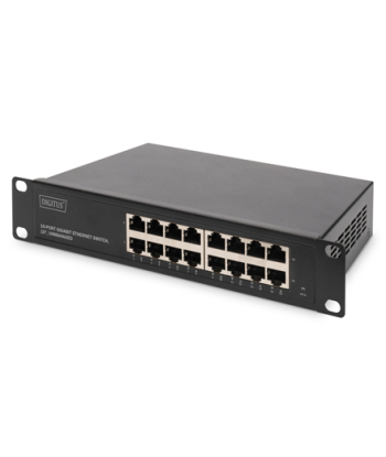 Digitus 16-port Gigabit Ethernet Switch DN-80115 10/100/1000 Mbps (RJ-45), Unmanaged, Rackmountable, Power supply type Internal