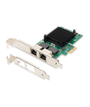 Digitus Gigabit Ethernet PCI Express Card, 2-port 32-bit, low profile bracket, Intel chipset DN-10132
