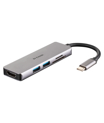 D-Link, 5-in-1 USB-C™ Hub with HDMI and SD/microSD Card Reader, DUB-M530, USB Type-C