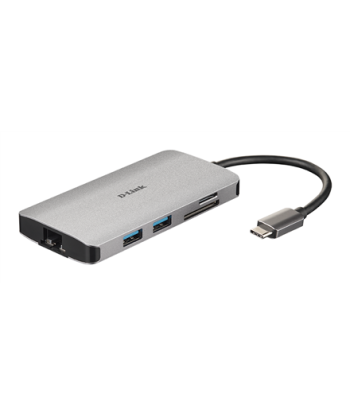 D-Link DUB-M810 8-in-1 USB-C Hub - HDMI, Ethernet, Картридер, Питание