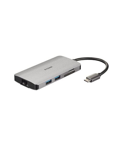 D-Link, 8-in-1 USB-C Hub with HDMI/Ethernet/Card Reader/Power Delivery, DUB-M810, USB hub, USB Type-C