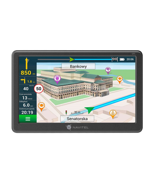 Navitel, GPS Navigator With a Magnetic Mount, E707 Magnetic, 800 x 480, GPS (satellite), Maps included