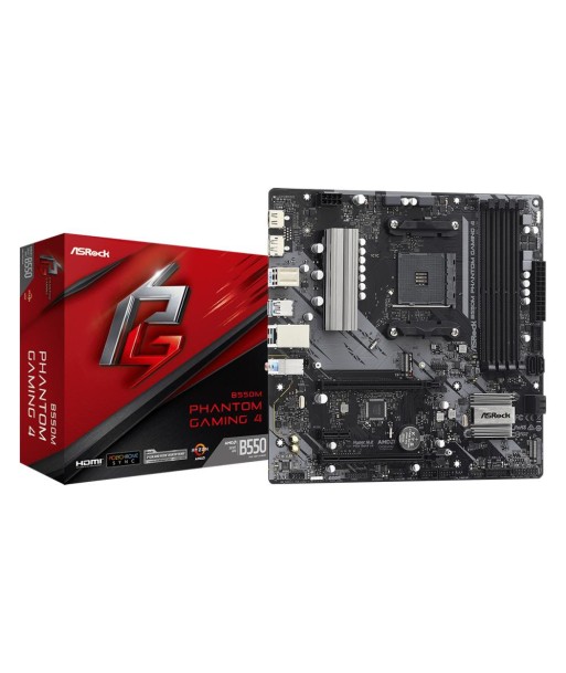 ASRock B550M Phantom Gaming 4, Processor family AMD, Processor socket AM4, DDR4, Supported hard disk drive interfaces SATA, M