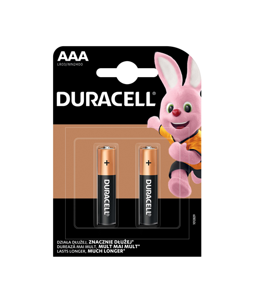 DURACELL AAA LR03 MN2400 щелочные батарейки, 1.5V, 2 шт DURACELL AAA LR03 MN2400 щелочные батарейки, 1.5V, 2 шт