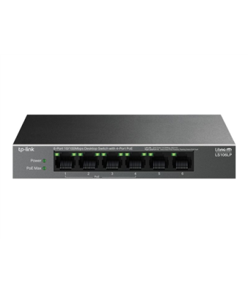 TP-LINK LS106LP 6-портовый настольный коммутатор с 4 портами PoE