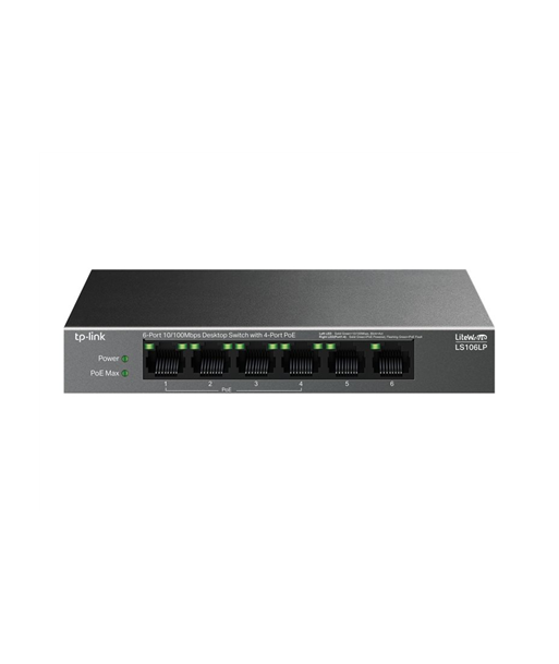TP-LINK LS106LP 6-Port Desktop Switch with 4-Port PoE TP-LINK LS106LP 6-Port Desktop Switch with 4-Port PoE