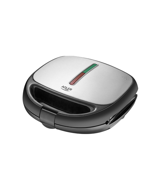 Adler AD 3040 Sandwich Maker: 1200W, 5 Plates, Ceramic Coating, Black