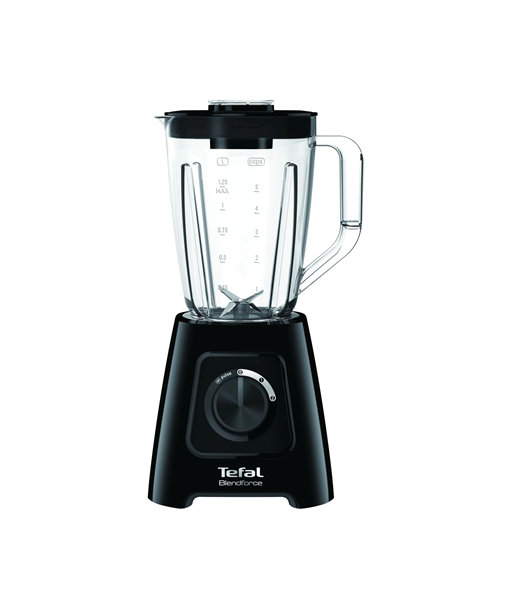 TEFAL BlendForce BL420838 Блендер - Мощный 600 Вт, Пластиковый кувшин 1.25 л, Измельчение льда, Черный TEFAL BlendForce BL420838 Блендер - Мощный 600 Вт, Пластиковый кувшин 1.25 л, Измельчение льда, Черный