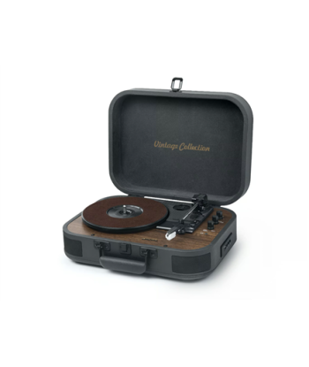 Muse MT-207 DGB Turntable Stereo System, Black/Brown | Muse