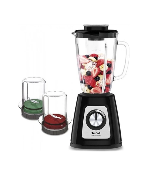 TEFAL Blender BL438831 BlendForce Tabletop, 800 W, Jar material Glass, Jar capacity 1.25 L, Ice crushing, Black TEFAL Blender BL438831 BlendForce Tabletop, 800 W, Jar material Glass, Jar capacity 1.25 L, Ice crushing, Black
