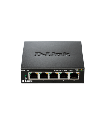 D-Link, Ethernet Switch, DGS-105 E, Unmanaged, Desktop, 1 Gbps (RJ-45) ports quantity 5, 60 month(s)