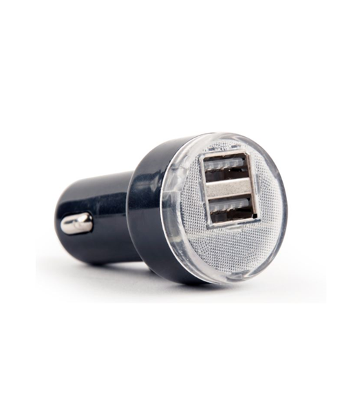 EnerGenie 2-port USB car charger EG-U2C2A-CAR-02 Black, 2.1 A