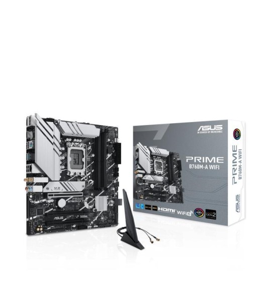 Mainboard ASUS Intel B760 Express LGA1700 Micro-ATX Memory DDR5 Memory slots 4 3xPCI-Express 4.0 16x 2xM.2 2xHDMI