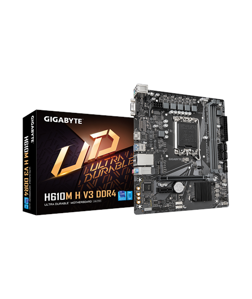 Gigabyte, H610M H V3 DDR4, Processor family Intel, Processor socket LGA1700, DDR4 DIMM, Supported hard disk drive interfaces M