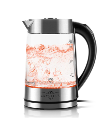 Veekeetja ETA, ETA515490000 CRYSTELA DIGI II, Electric, 2200 W, 1.7 L, Glass, 360° rotational base, Glass