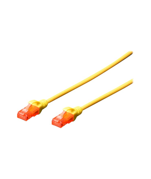 Соединительный шнур Digitus CAT 6 U-UTP, 2 м, Желтый Соединительный шнур Digitus CAT 6 U-UTP, 2 м, Желтый