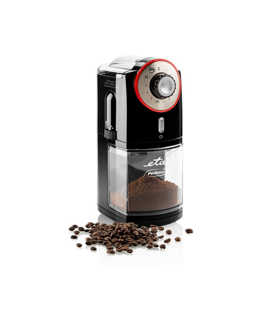 ETA Grinder Perfetto ETA006890000 100 W, Coffee beans capacity 200 g, Number of cups Up to 14 pc(s), Lid safety switch, Black