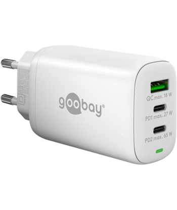 Goobay 65W USB-C PD GaN Multiport Fast Charger - White