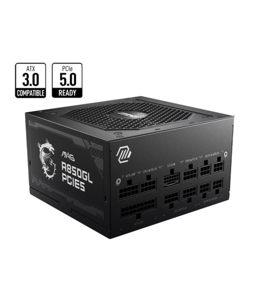 MSI MAG A850GL PCIE5 850W 80+ Gold Power Supply - Reliable & Efficient MSI MAG A850GL PCIE5 850W 80+ Gold Power Supply - Reliable & Efficient