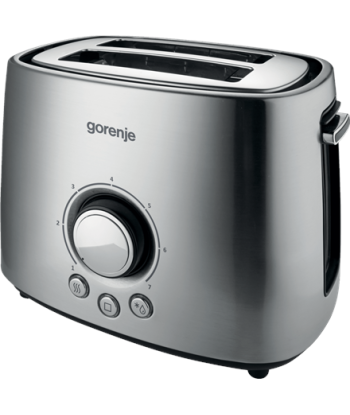 Gorenje, Toaster, T1000E, Power 1000 W, Number of slots 2, Housing material Metal, Stainless Steel