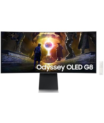Monitor SAMSUNG 34" Gaming/Smart/Curved/21 : 9 Panel OLED 3440x1440 21:9 175Hz 0.03 ms Speakers Swivel Height adjustable Tilt