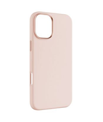 Розовый чехол из жидкого силикона для Apple iPhone 16 Plus - Fixed MagFlow задняя крышка