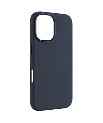 Fixed MagFlow, Back cover, Apple, iPhone 16, Liquid silicon, Blue