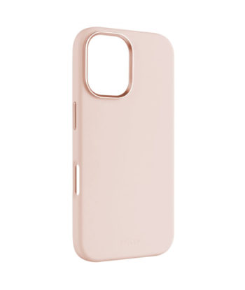 Fixed MagFlow, Back cover, Apple, iPhone 16, Liquid silicon, Pink