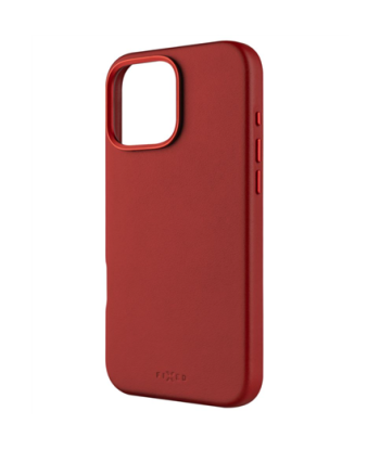 Fixed MagLeather, Back cover, Apple, iPhone 16 Pro Max, Leather, Red