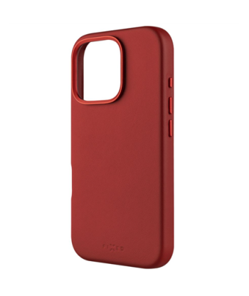 Fixed MagLeather, Back cover, Apple, iPhone 16 Pro, Leather, Red