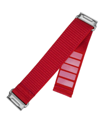 Red Nylon Sporty Strap for Garmin QuickFit 22mm (160-210mm) - Secure & Stylish!