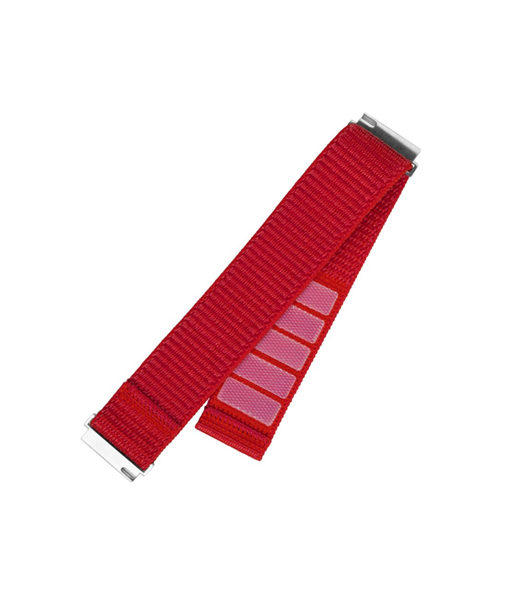 Fixed, Sporty Strap with Quick Release 20mm for Smartwatch, 160-210 mm, Red, Nylon Fixed, Sporty Strap with Quick Release 20mm for Smartwatch, 160-210 mm, Red, Nylon