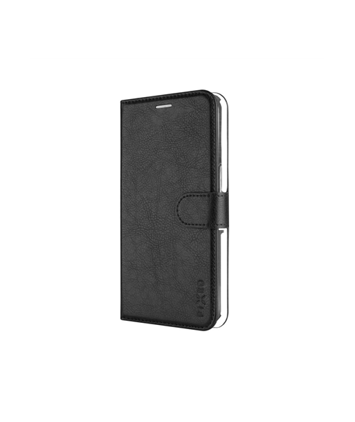 Кожаный чехол-книжка для Apple iPhone 16 - Черный Кожаный чехол-книжка для Apple iPhone 16 - Черный