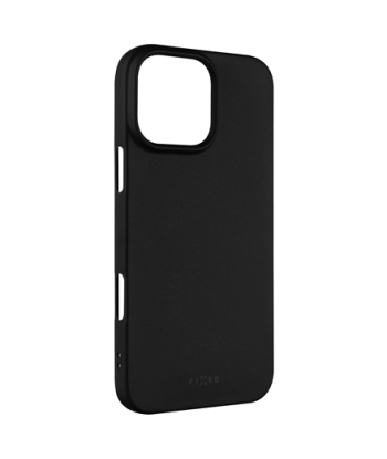 Elegant Black Rubber Back Cover for iPhone 16 Pro Max