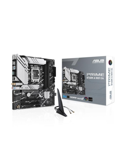 Mainboard ASUS Intel B760 Express LGA1700 Micro-ATX Memory DDR4 Memory slots 4 3xPCI-Express 4.0 16x 2xM.2 2xHDMI